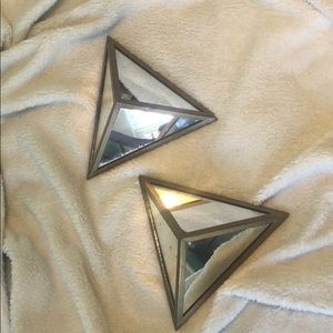 triangular wall mirrors